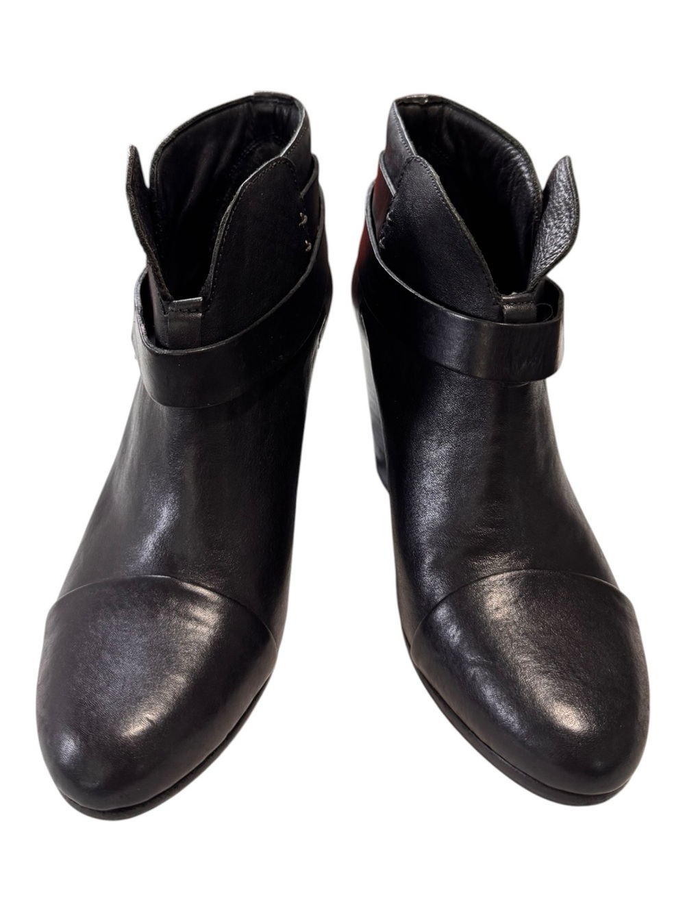 Rag & Bone Harrow Black Leather Ankle Boots | Size EU 40 -US 9.5 | Made in Italy